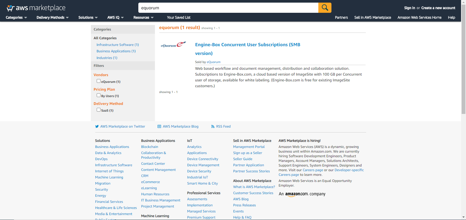 AWS Marketplace Step 1