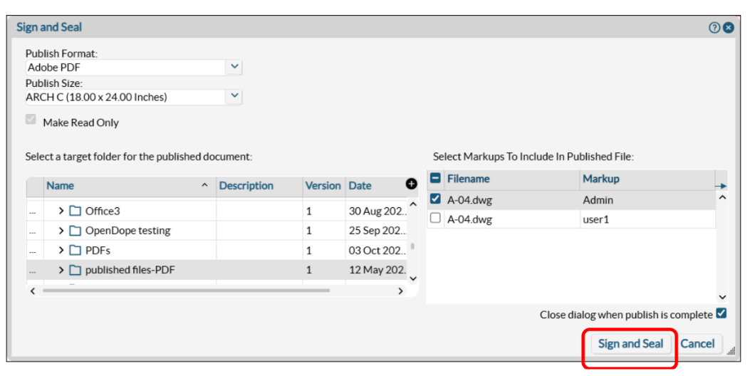 Sign And Seal Sign and Seal Panel on ImageSite & EngineBox's Data List Module